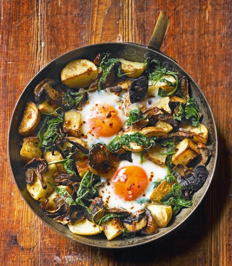 #RecipeSaviours: Baked Eggs With Mushrooms, Potatoes, Spinach And Gruyère