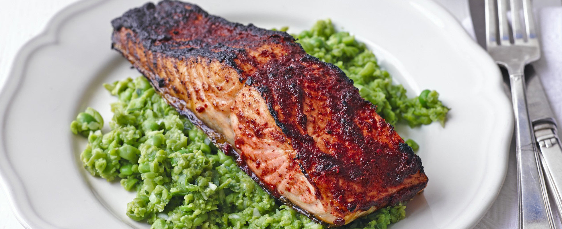 #RecipeSaviours: Spiced Grilled Salmon With Pea And Mint Mash